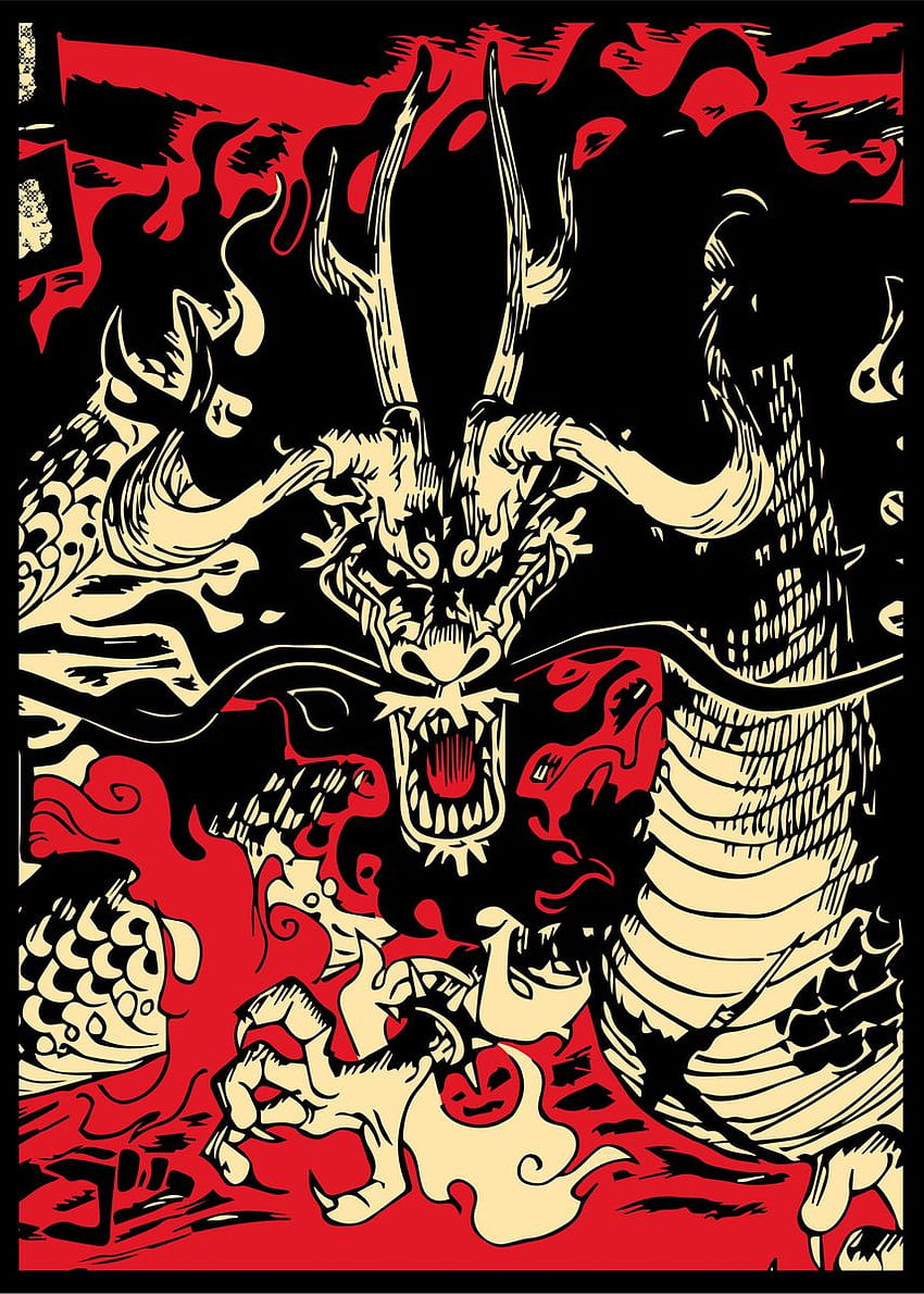 Kaido Dragon Form Posteri by Shonen Design, dragon kaido iphone HD telefon duvar kağıdı