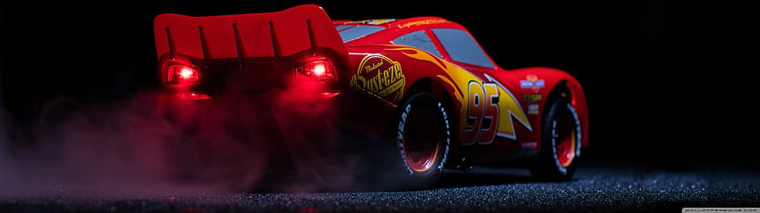Film Cars 3 2017, Lightning McQueen Ultra Arrière-plans pour : Écran large et ultra large et ordinateur portable : Multi-affichage, double et triple moniteur : Tablette : Smartphone, voiture 3840x1080 Fond d'écran HD