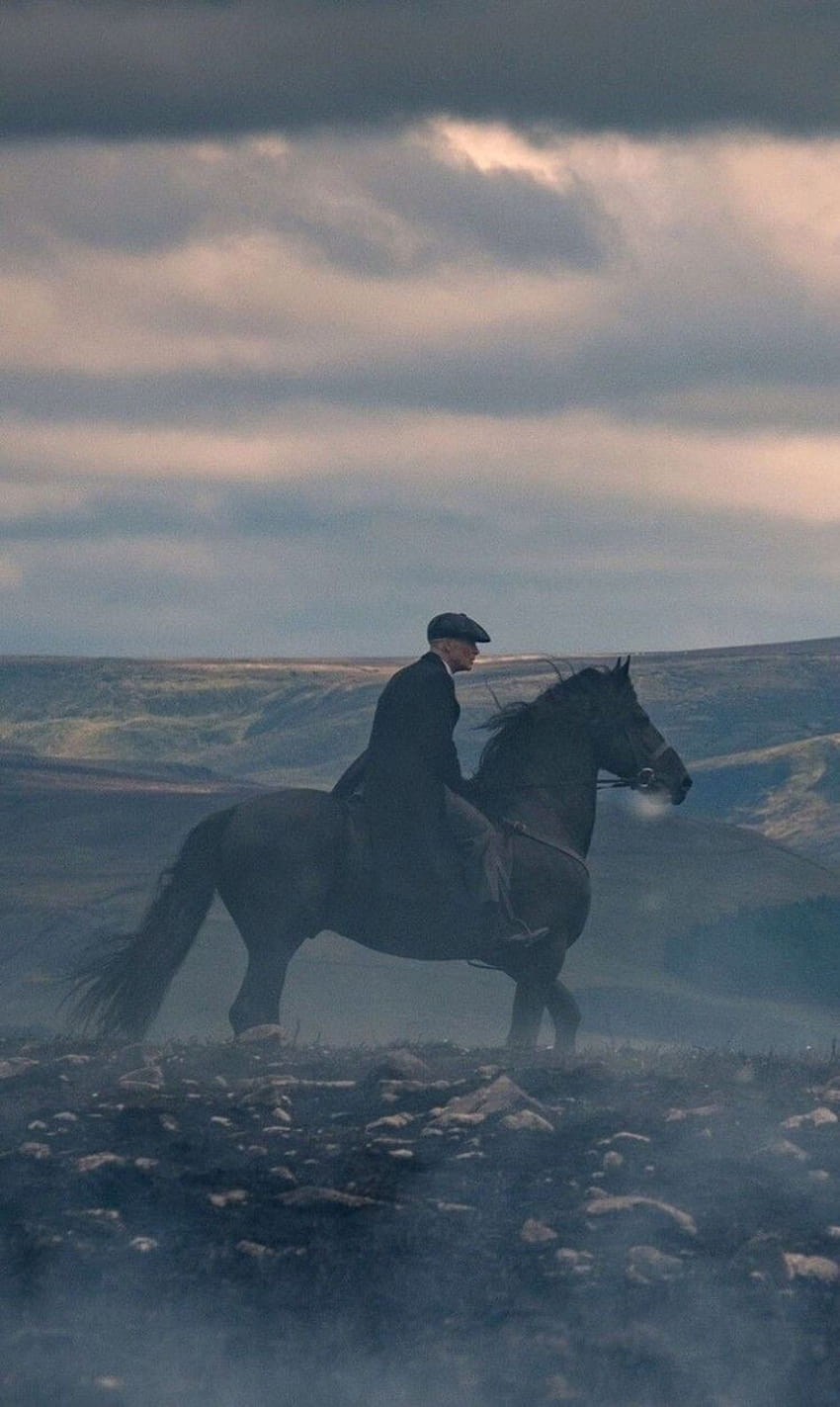 Tommy Shelby, peaky blinders with horse HD phone wallpaper