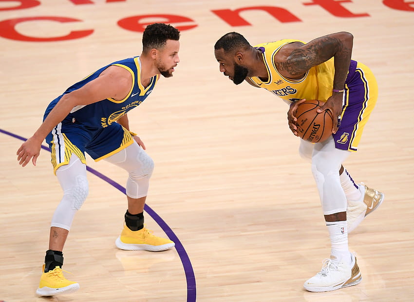 Die Geschichte der rivalisierenden Freundschaft zwischen LeBron James und Stephen Curry, Stephen Curry und Lebron James HD-Hintergrundbild