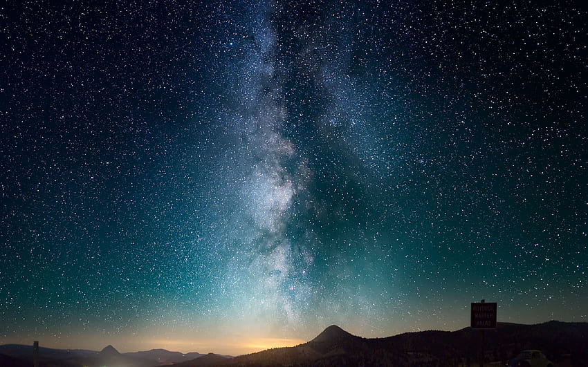 Gwiaździste niebo, estetyczne nocne niebo Tapeta HD