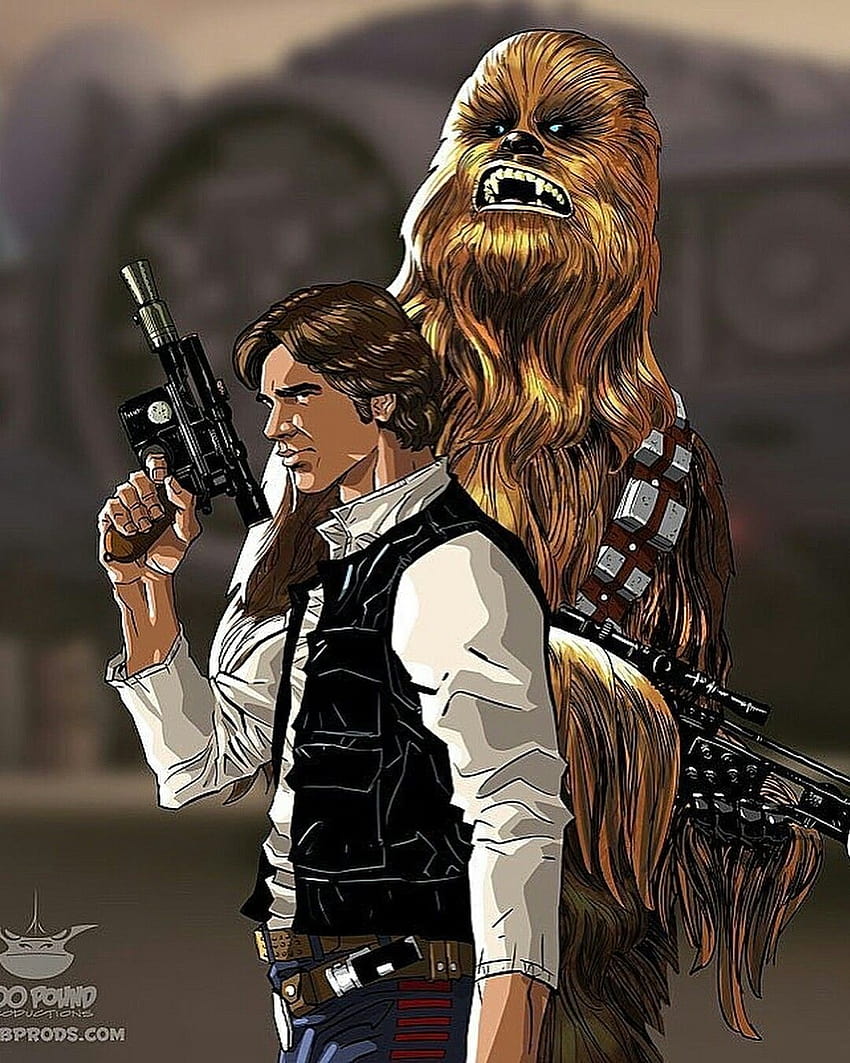 Star Wars : Han Solo et Chewbacca Fond d'écran de téléphone HD
