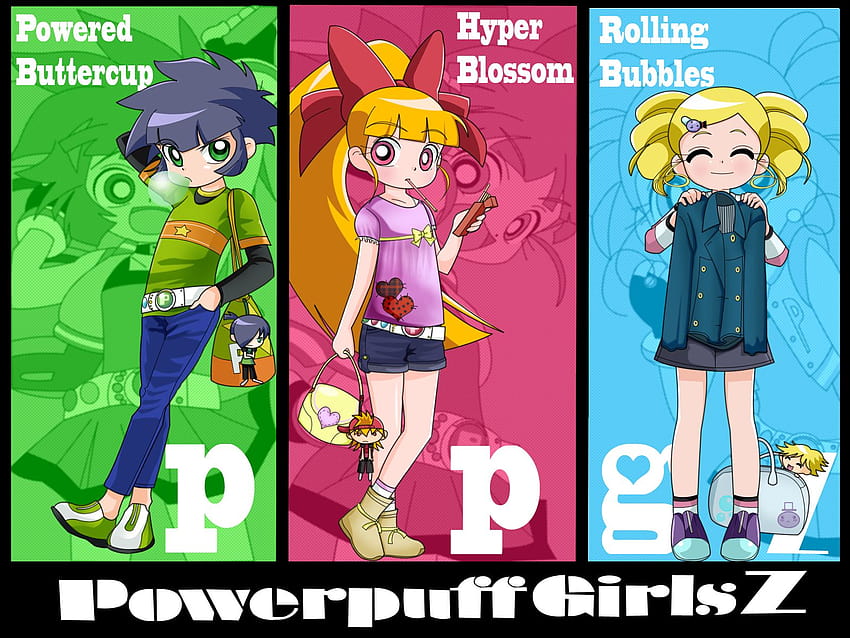 Powerpuff girls, rowdyruff 소년 애니메이션의 Pita Piper HD 월페이퍼