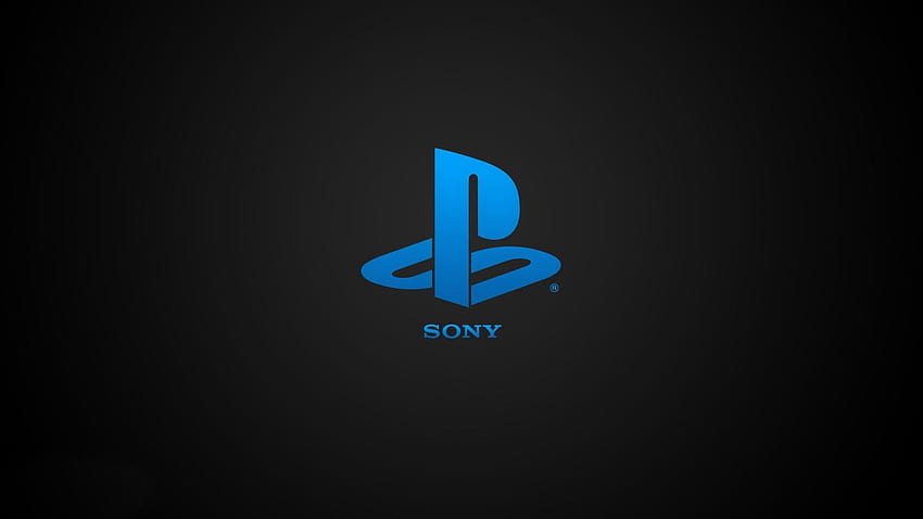 Logo Sony Playstation bleu, logo Playstation Fond d'écran HD