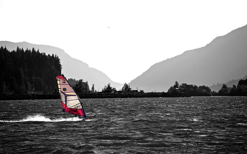 Wind Surfing In The Columbia River Mac, windsurf HD wallpaper