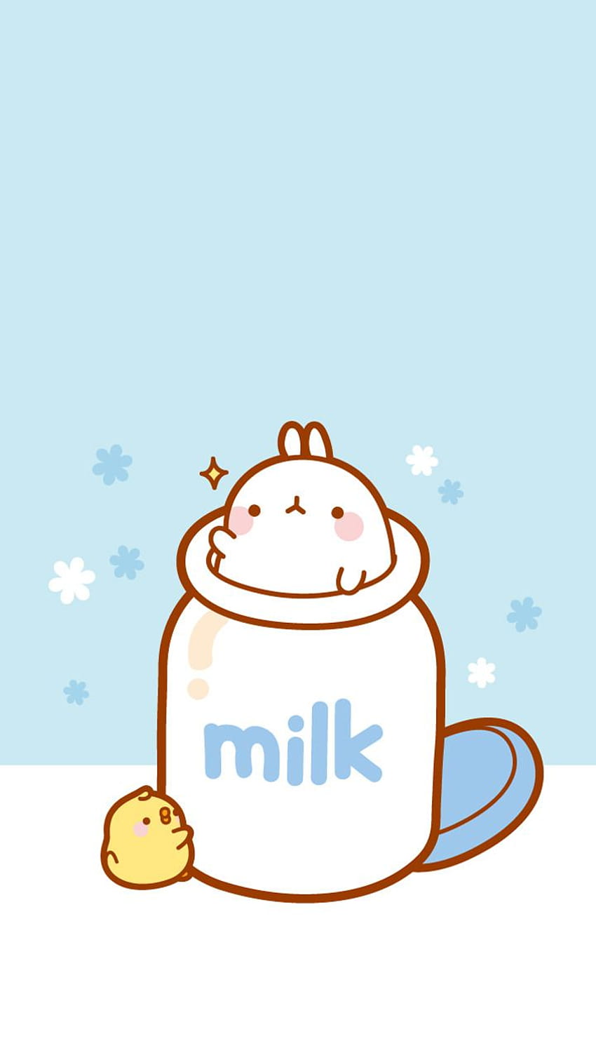 cute MILK molang phone backgrounds ravilang •, kawaii milk HD phone wallpaper