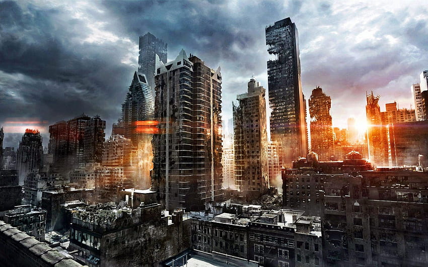 7 Destroyed City Backgrounds, ruined city HD wallpaper