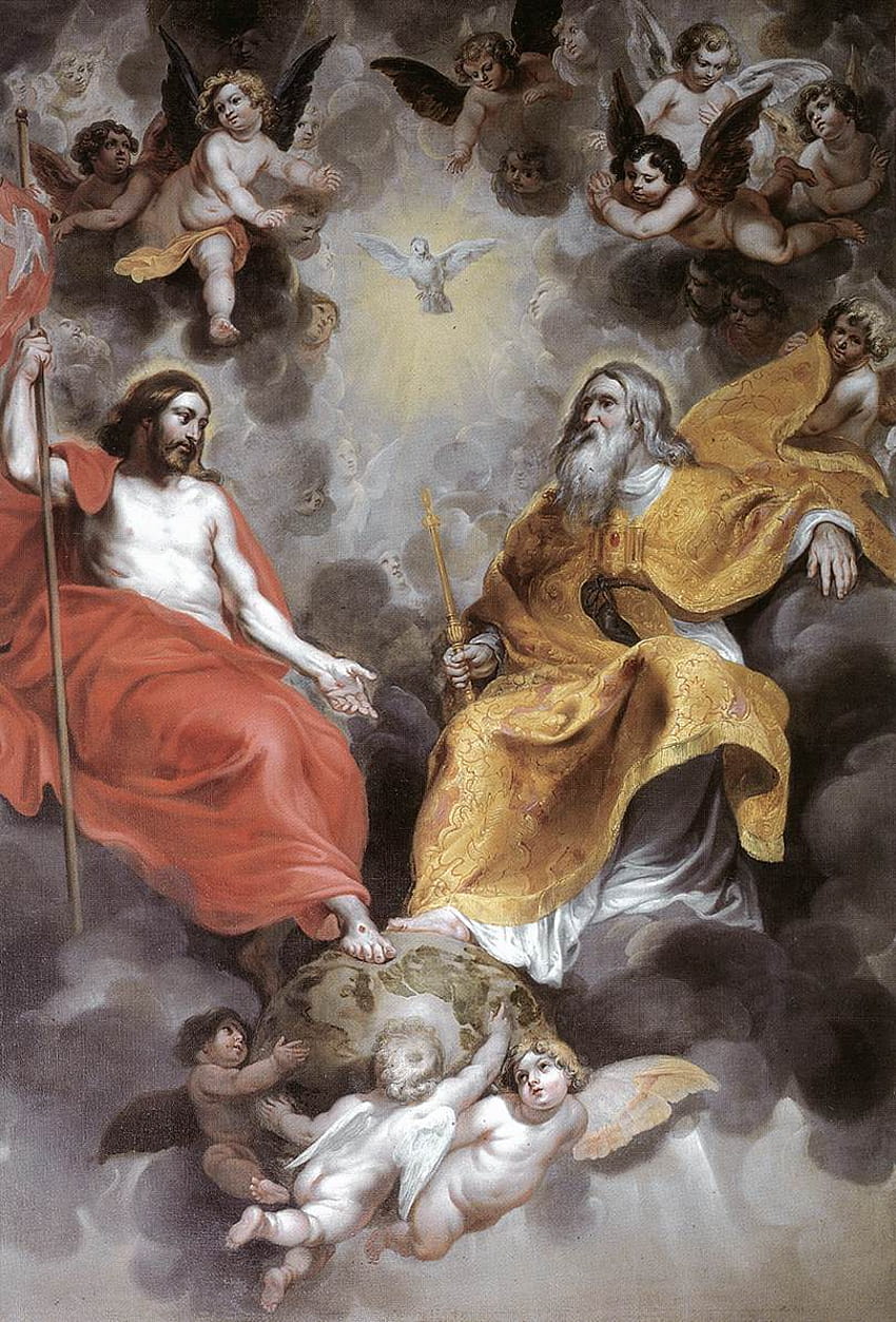 The Trinity in art, holy trinity mobile HD phone wallpaper