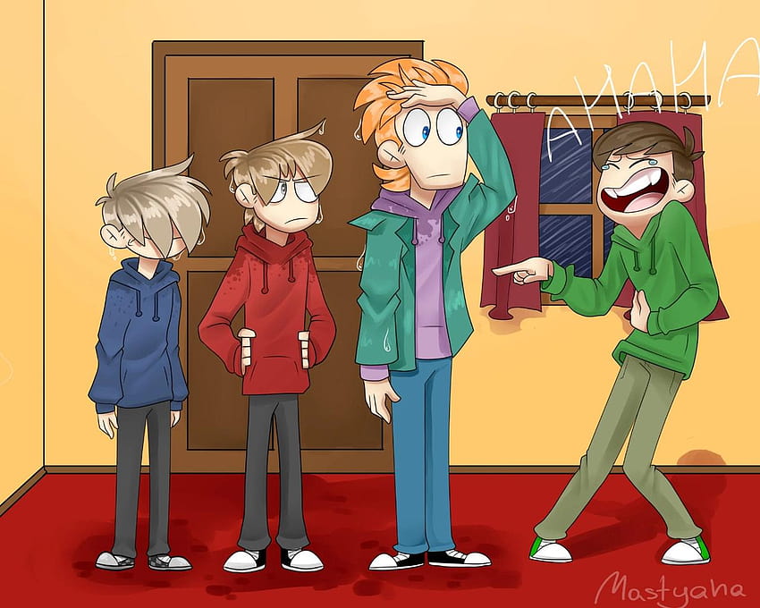 Edd, Tom, Matt And Tord From Eddsworld {PNG} by SpongeBobXD on