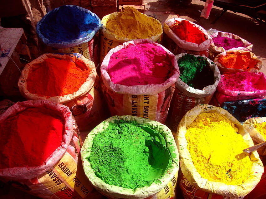HOLI FESTIVAL Hindu spring huliday hindi india color colours, holi rang colour HD wallpaper