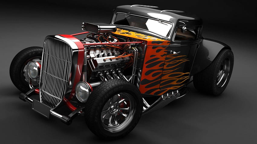 Hot rod and muscle car dump, hot cars HD wallpaper