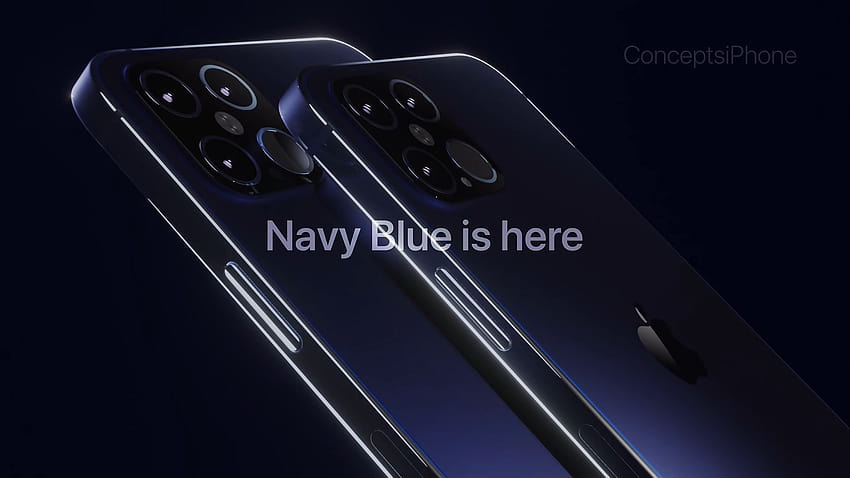 Navy Blue iPhone 12 Shown Off in Concept Video – Concept Phones HD wallpaper