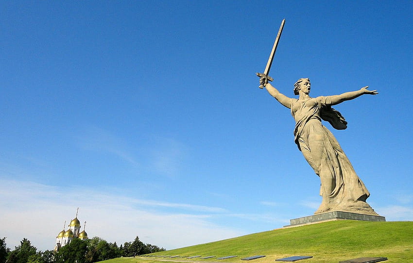 Volgograd, La Patria chiama, Monumento, sezione город Sfondo HD