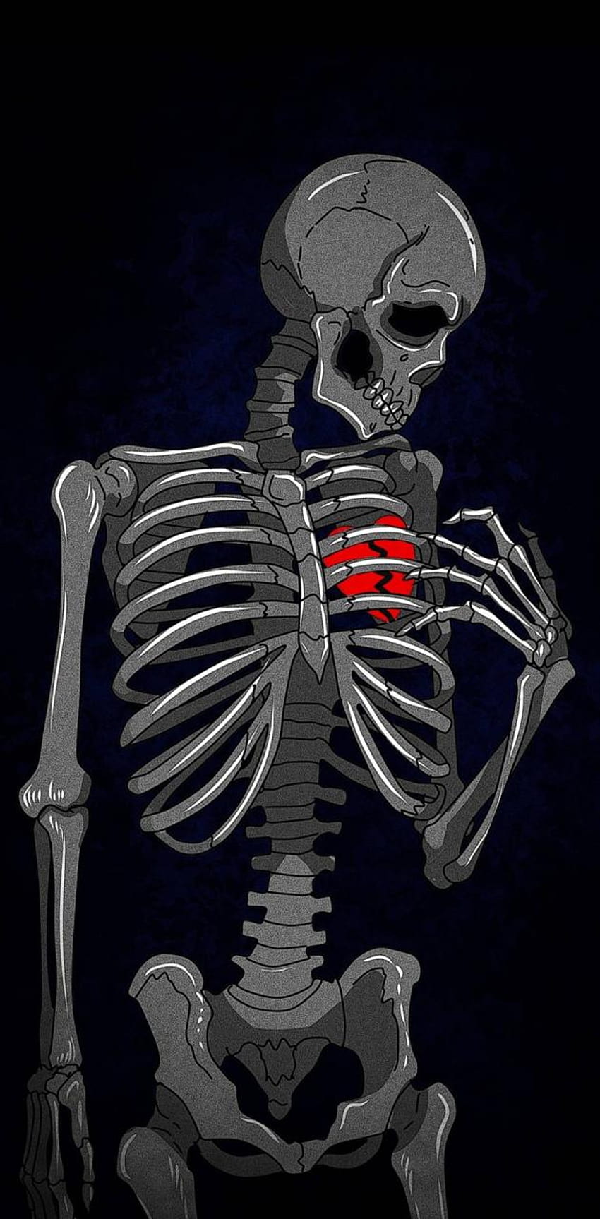 Тъжен скелет от Noaeckman HD тапет за телефон