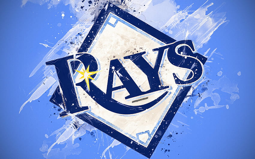 Tampa Bay Rays, Grunge Art, Logo, American Baseball HD wallpaper