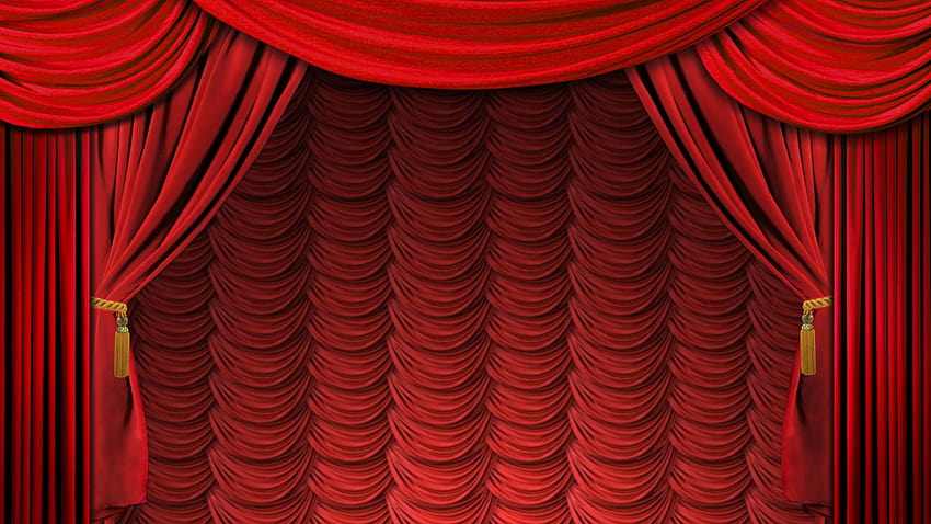 Red curtains theatre stage 64831 HD wallpaper