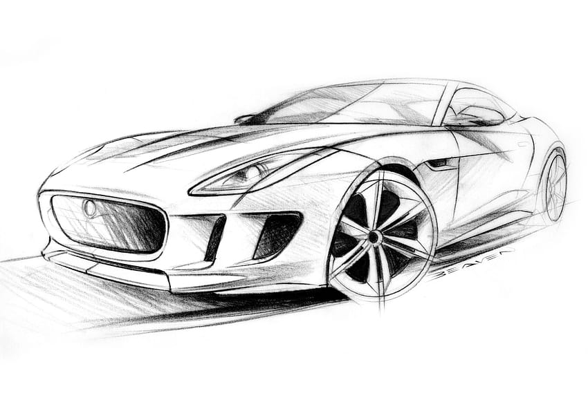 Poster Modern muscle car drawing - PIXERS.UK-saigonsouth.com.vn