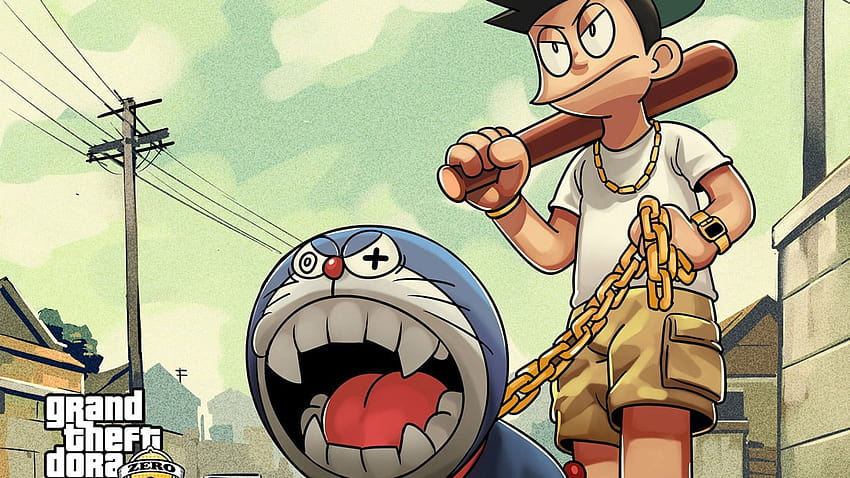 Плакат на играта Doraemon Grand Theft Auto • For You For & Mobile, плакат на gta HD тапет