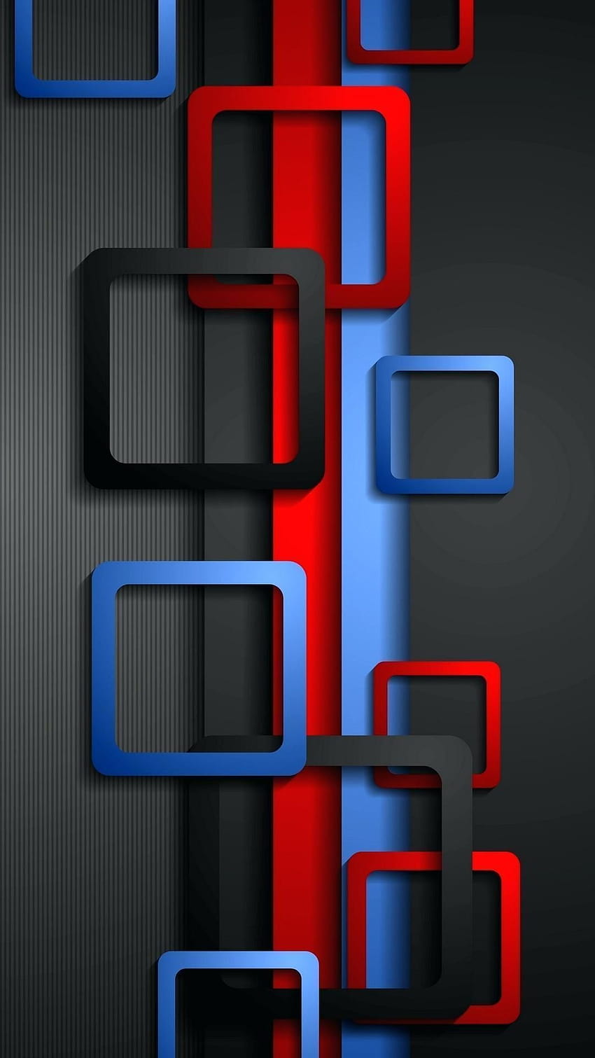 Full for Mobile with Red Blue and Black Box, blue box HD phone wallpaper