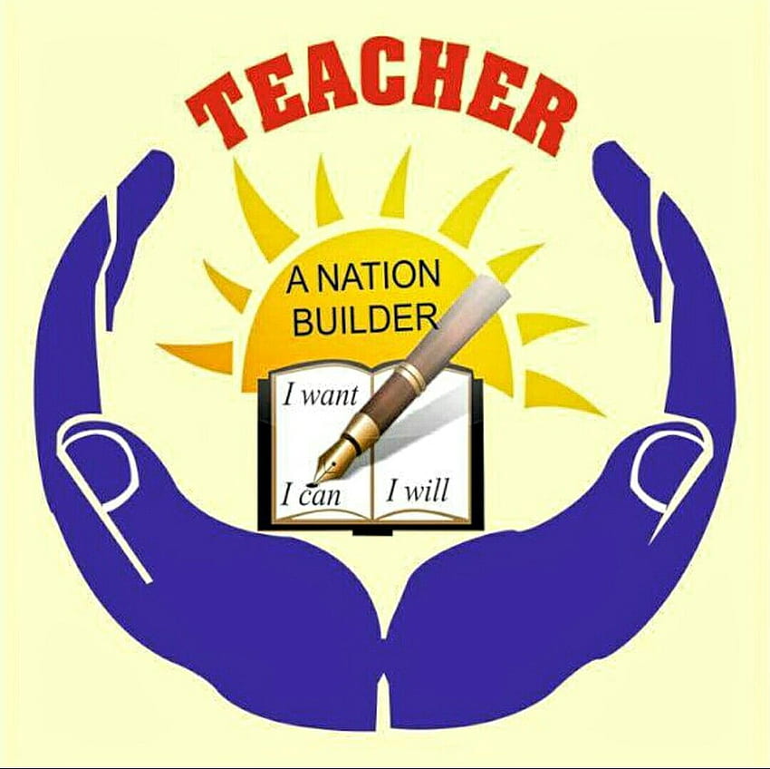 Lehrerlogo Teacher~A Nation Builder HD-Hintergrundbild