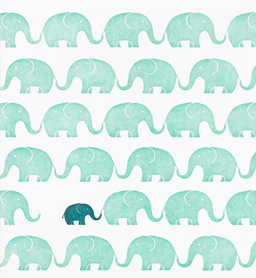 Elephant Pattern, cute elephant aesthetic HD phone wallpaper