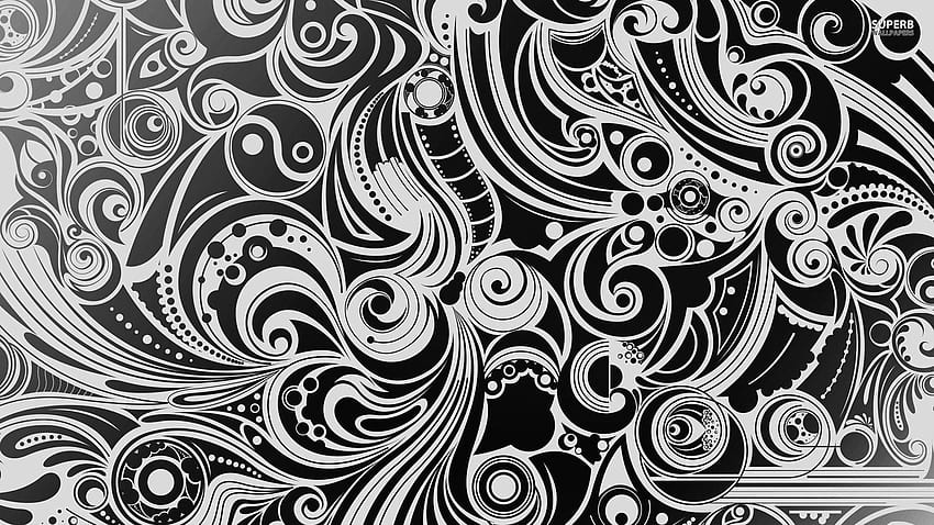 abstract art black and white high definition, bandana HD wallpaper