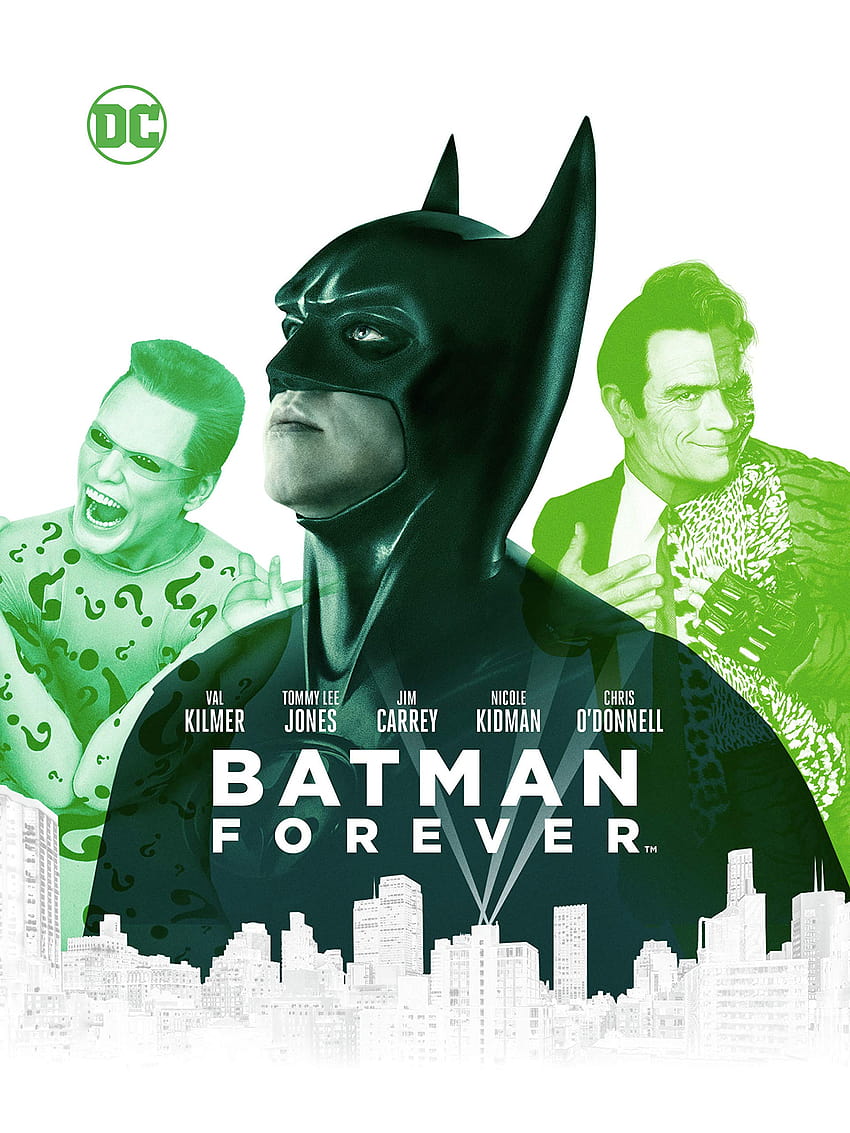 Batman Forever: Val Kilmer, Tommy Lee Jones, Jim Carrey, Nicole Kidman, batman forever riddler HD phone wallpaper