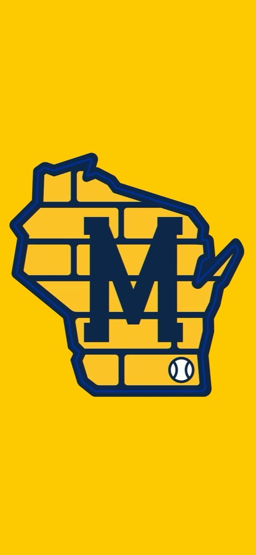 Logo Milwaukee Brewers wysłane przez Christophera Thompsona, retro logo browarów Tapeta na telefon HD
