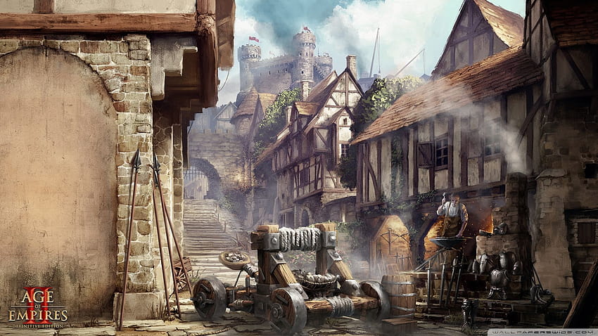 Age of Empires II the Middle Age Siege Ultra Backgrounds HD wallpaper