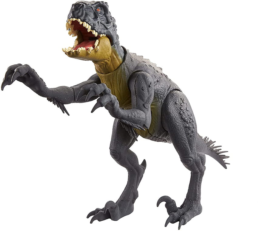 Jurassic World Toys Slash 'N Battle Scorpios Rex Action & Sound Dinosaur Figure Camp 백악기 이동 가능한 관절, 슬래싱 및 꼬리 채찍 동작 및 포효 소리, 어린이 선물 연령 4 세 HD 월페이퍼