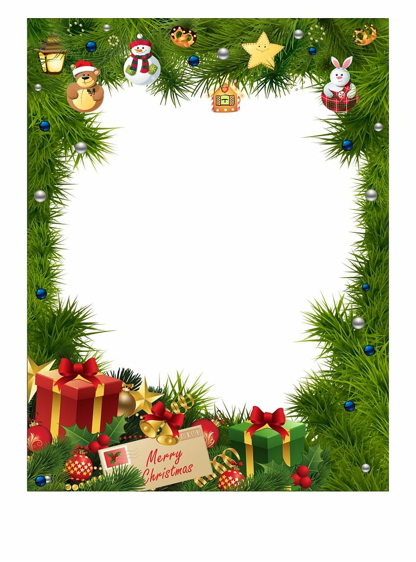 Fundos transparentes da moldura de Natal, bordas de feliz natal Papel de parede de celular HD