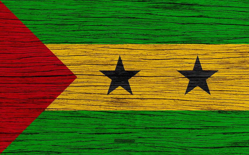 Flag of Sao Tome and Principe, Africa HD wallpaper
