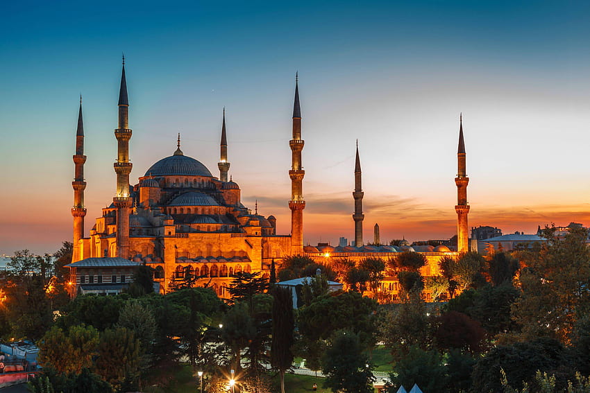 Turcja, błękitny meczet Tapeta HD