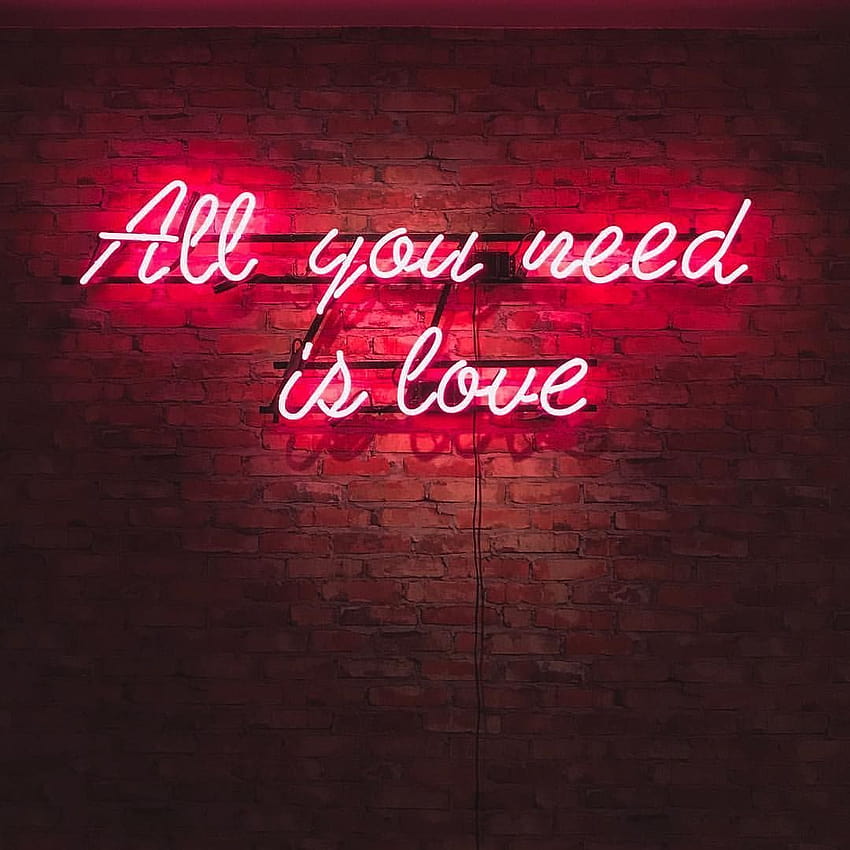 Love Neon Light, neon words HD phone wallpaper