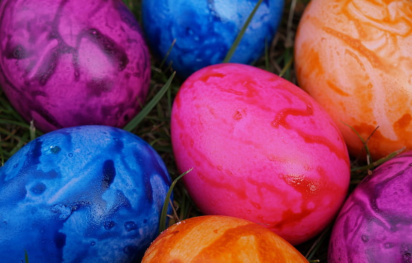 colorful, Easter, rainbow, Easter, eggs, decoration, Happy, the painted eggs , section праздники, easter rainbow HD wallpaper