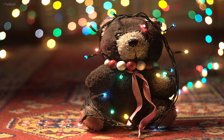 Light it up, teddy bear therapy HD wallpaper