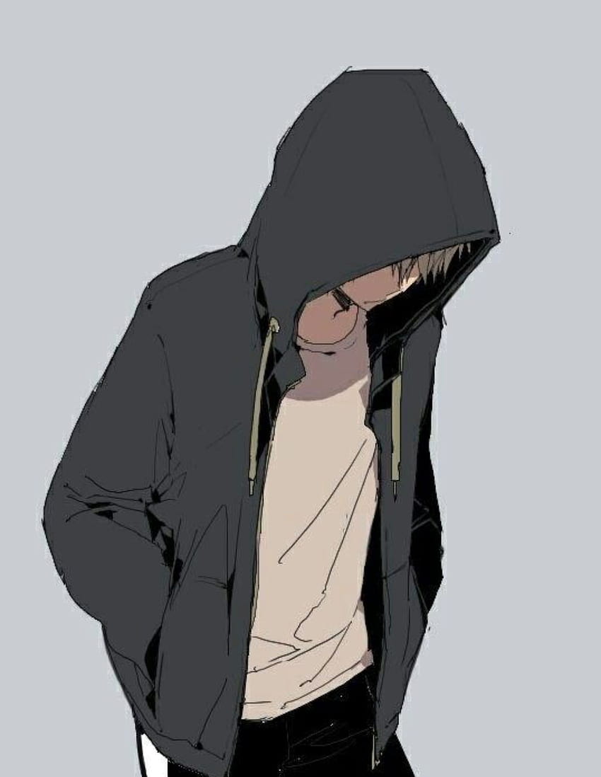 Hoodie Anime Guy Drawings, hoodie pria anime wallpaper ponsel HD