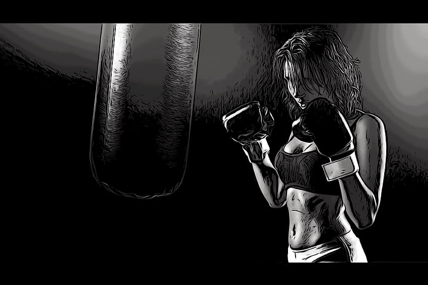 boxer women boxing sport woman and Stock HD wallpaper