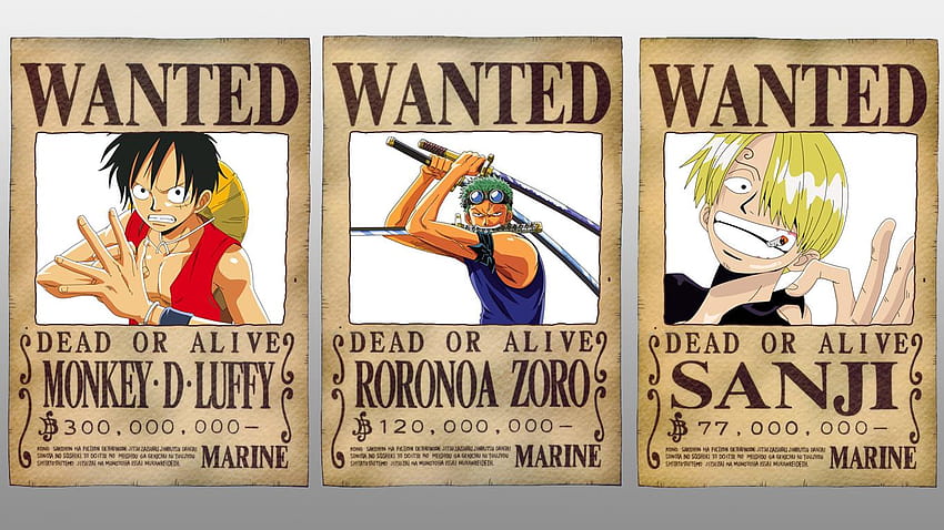 Wanted Poster One Piece ...lucu, poster buronan luffy Wallpaper HD