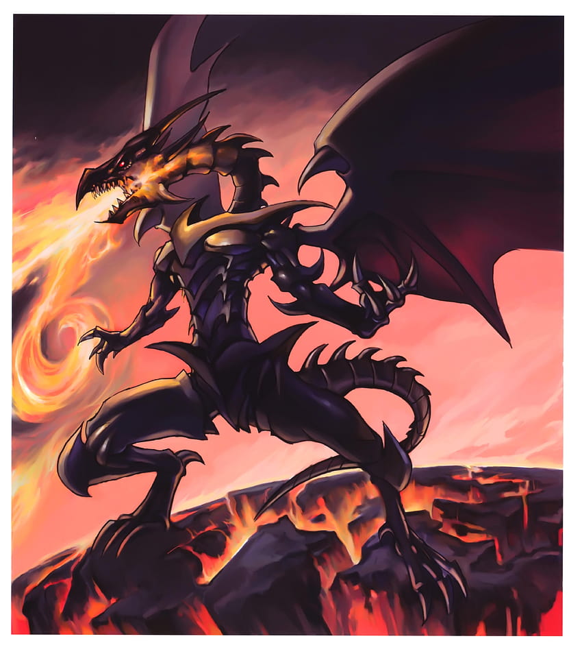 Red Eyes Black Dragon, dragon de métal des ténèbres aux yeux rouges Fond d'écran de téléphone HD