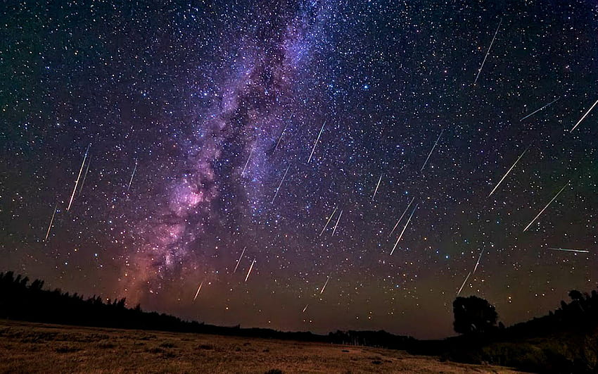 Chuva de meteoros real da Terra, perseidas papel de parede HD