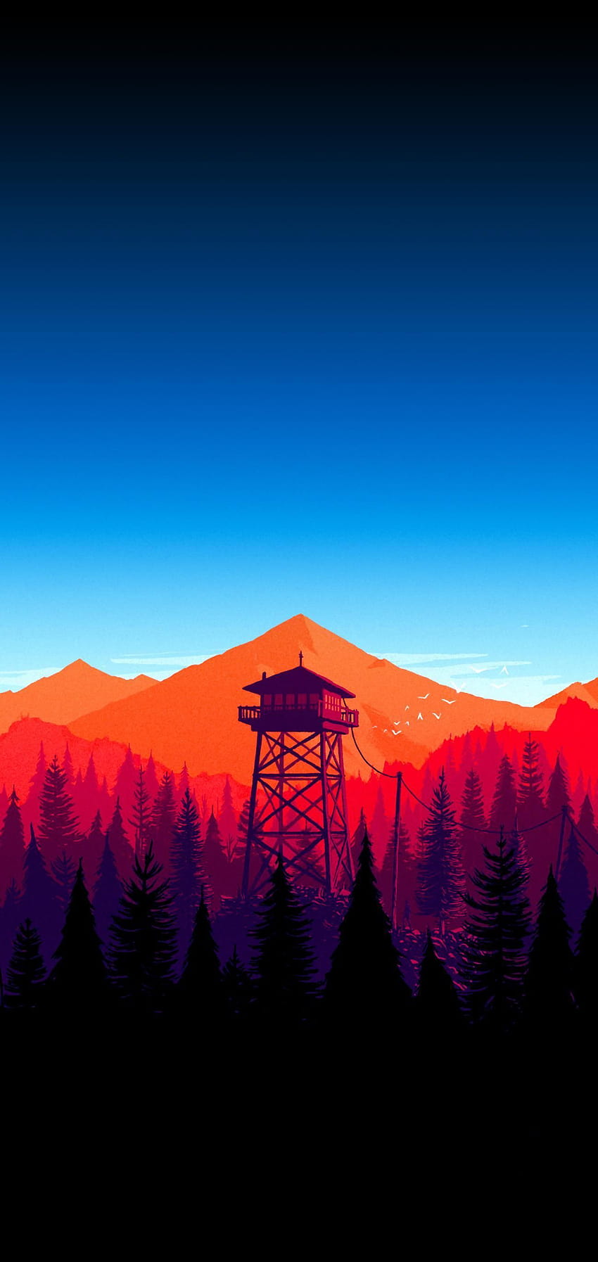 Firewatch also makes for an awesome in 2020, mobile minimal amoled HD phone wallpaper