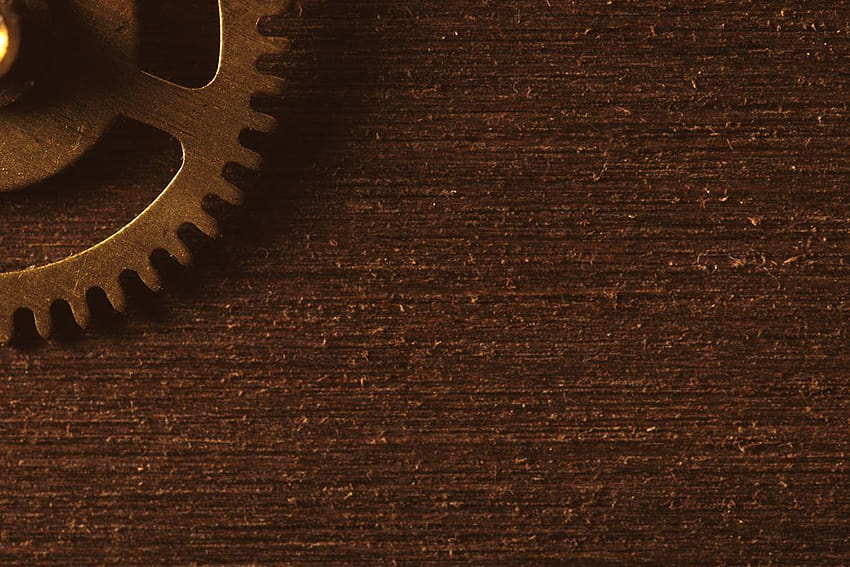 Vintage Brown Backgrounds With Gear In The Corner HD wallpaper