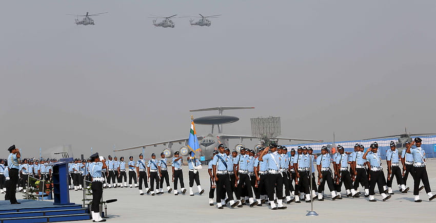 Hindistan Hava Kuvvetleri ile Hava Kuvvetleri Günü Geçit Töreni HD duvar kağıdı