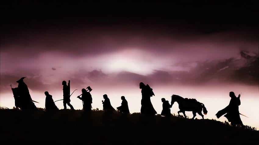Movies: Lord Rings Characters Silhouette LOTR R HD wallpaper