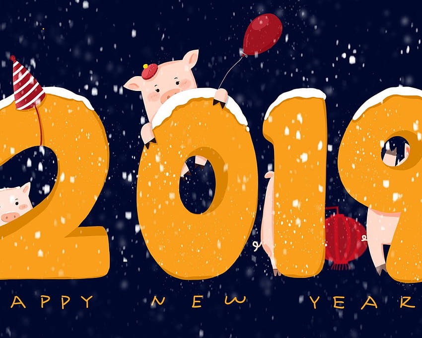 Happy Chinese New Year 2019 Year of Earth Pig [1920x1080] for your , Mobile & Tablet HD wallpaper