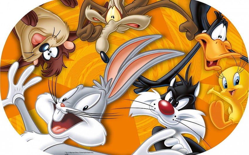 Looney Tunes Cartoon Bugs Bunny Cat Sylvester Coyote Daffy Duck แทสเมเนียนเดวิล วอลล์เปเปอร์ HD