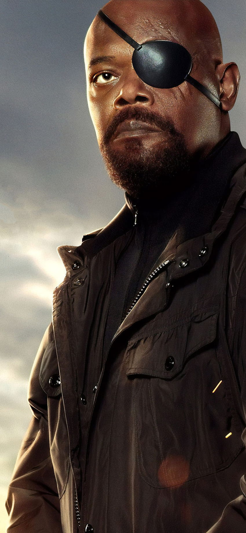 1125x2436 Samuel L Jackson as Nick Fury In Spider Man Far From Home 포스터 Iphone XS,Iphone 10,Iphone X …, 마블 시네마틱 유니버스 닉 퓨리 HD 전화 배경 화면