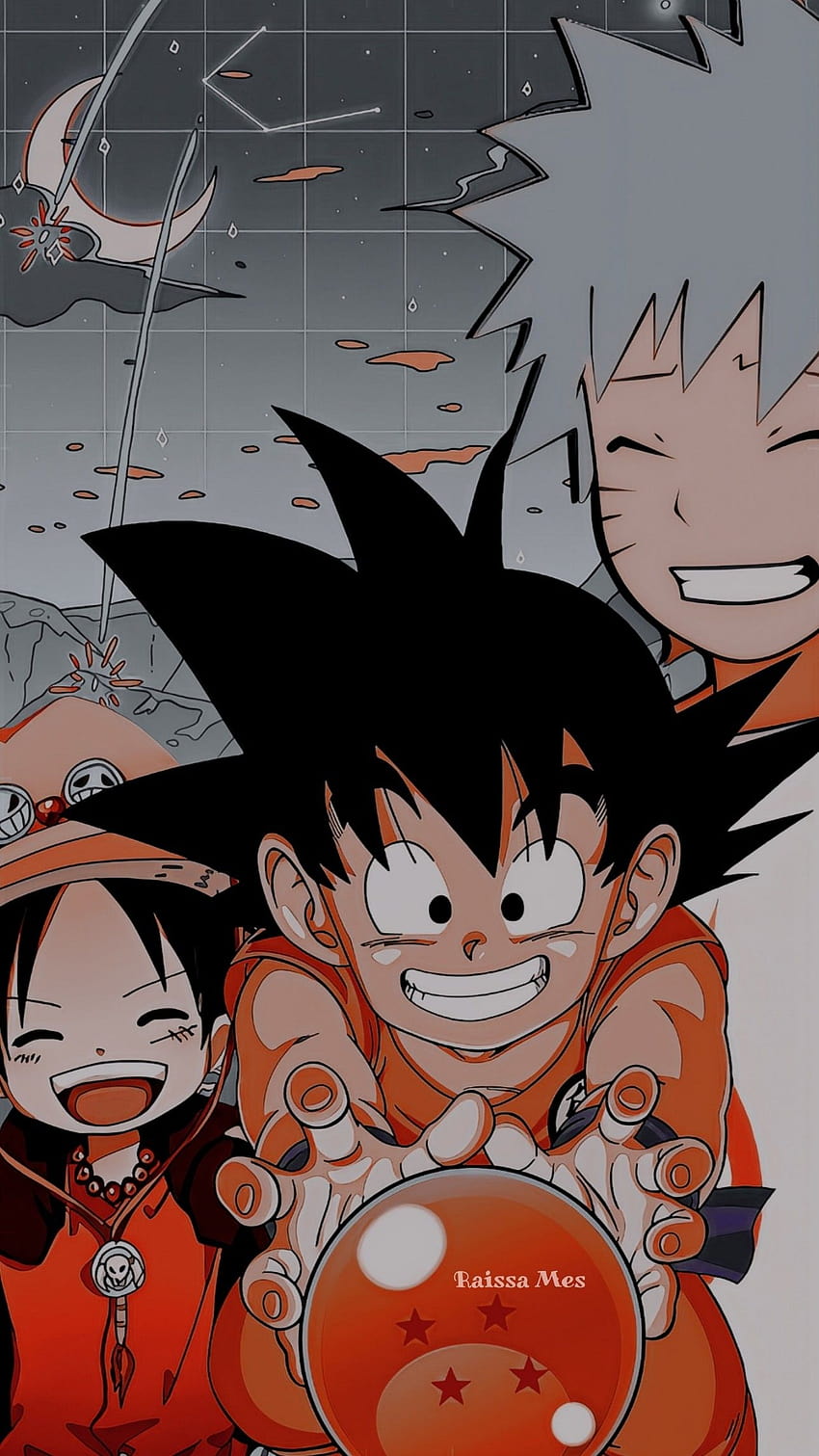 goku, naruto y luffy, goku luffy naruto fondo de pantalla del teléfono