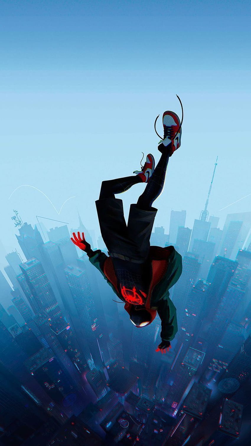 Leap Faith Spider Man Into The Spider Verse, скок на вярата HD тапет за телефон